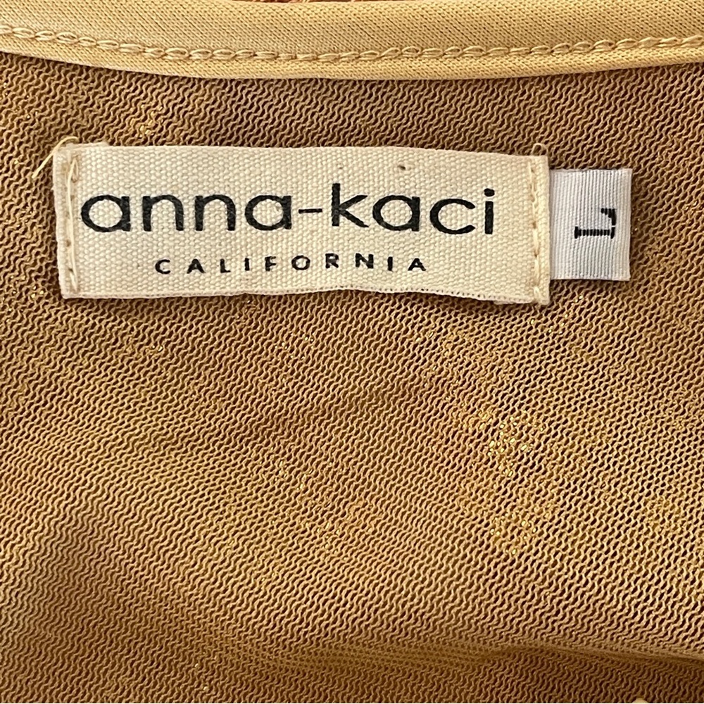 Anna Kaci Elegant Gold Fringe Dress size L - Picture 6 of 6